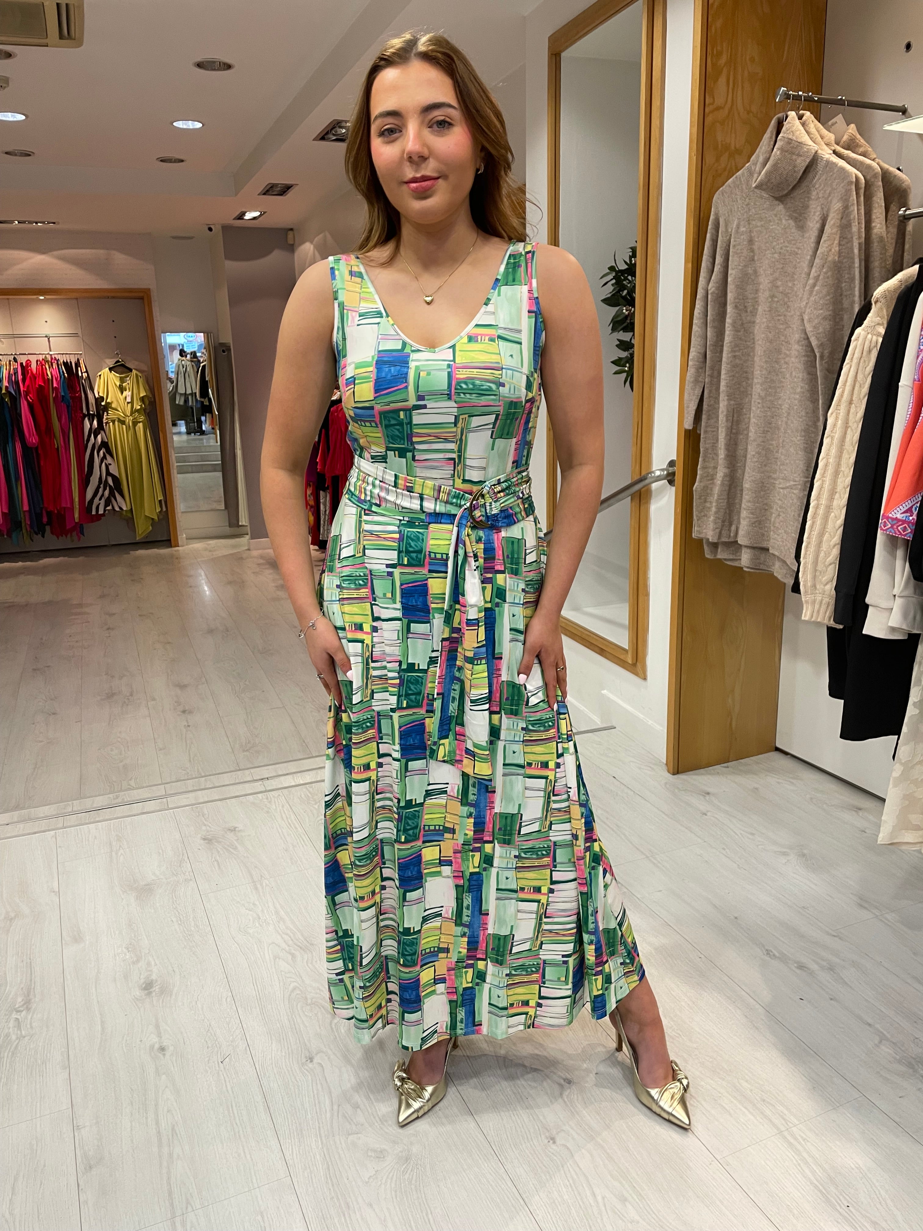 K Design Multi Maxi Belt Dress Ruby Nu Boutique K Design Multi Maxi Belt Dress Ruby Nu Boutique