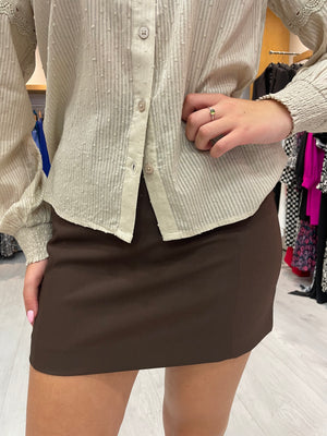 Soaked in Luxury Corinne Hot Fudge Mini Skirt