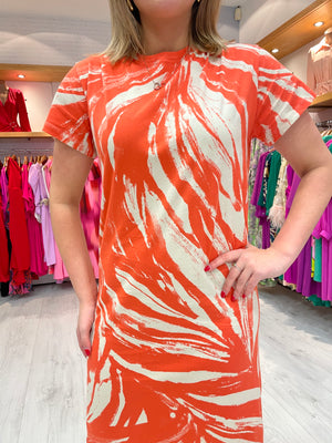 Soaked in Luxury Swirl T-shirt Dress