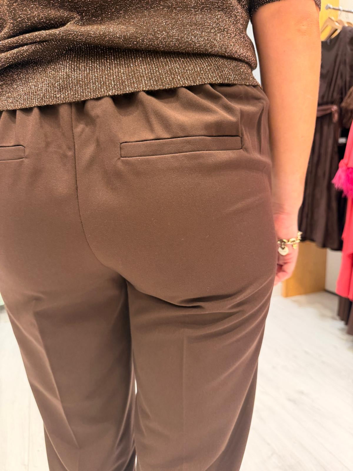 Kaffe Chocolate Crop Trousers