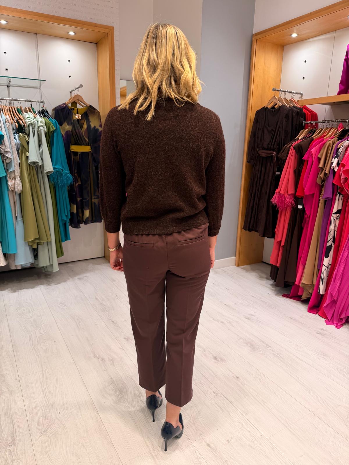 Kaffe Chocolate Brown Embellished Knit