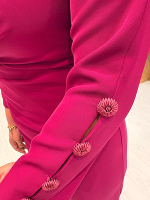 Rolemode Fuchsia Long-Sleeve Dress