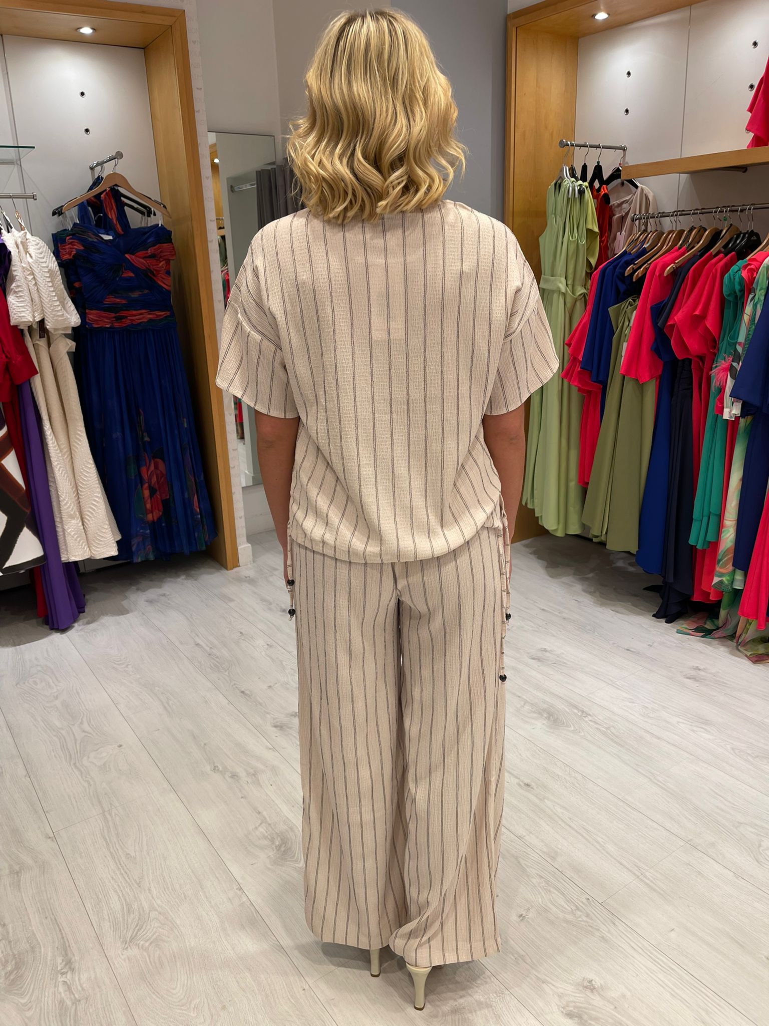 Smashed Lemon Stripe Knit Trousers