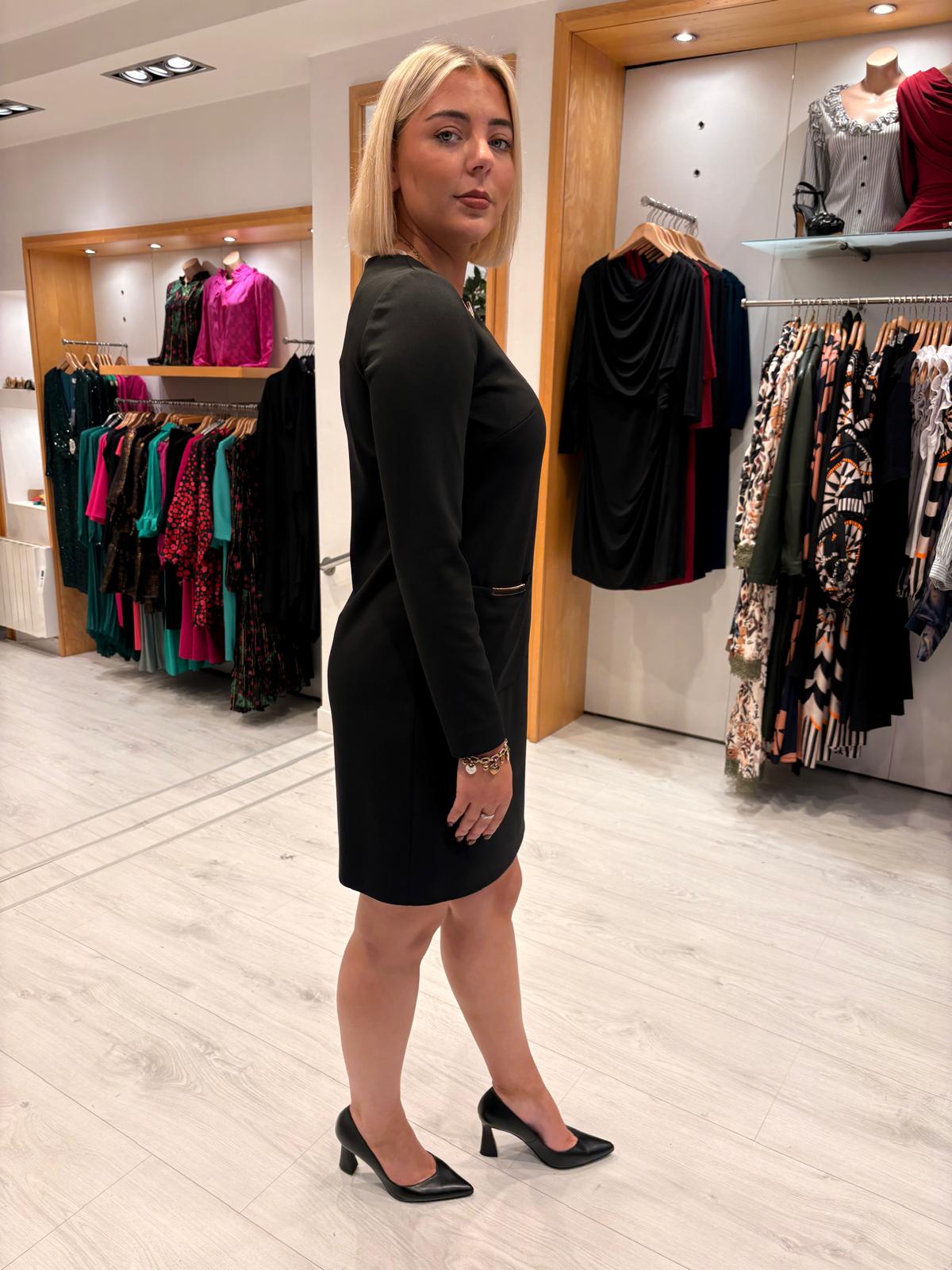 Carla Ruiz Black Shift Dress