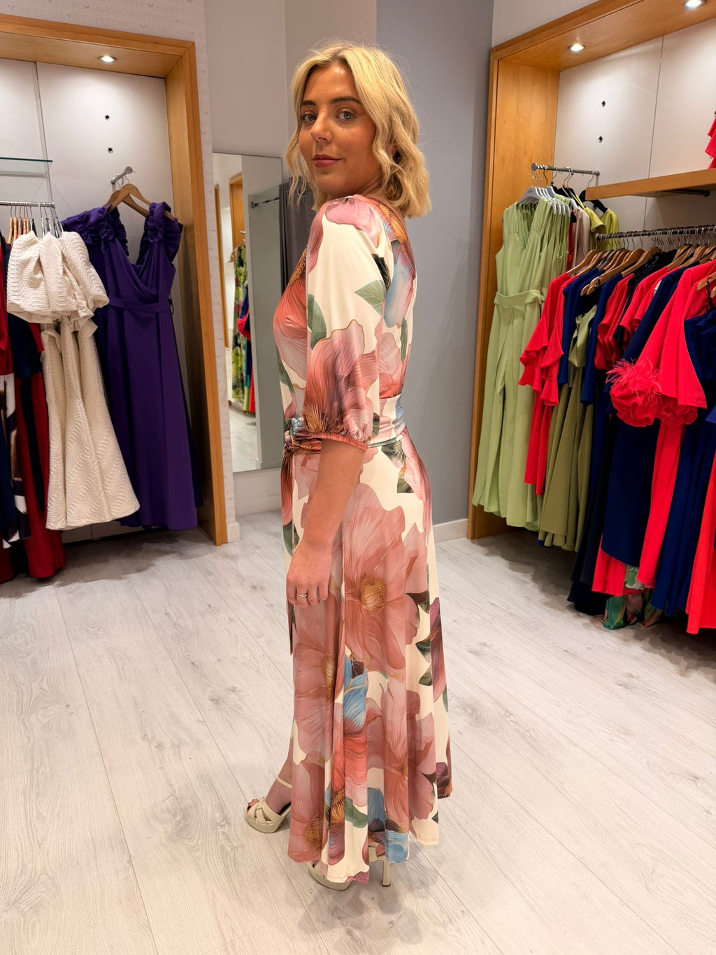 K Design Floral Print Dress