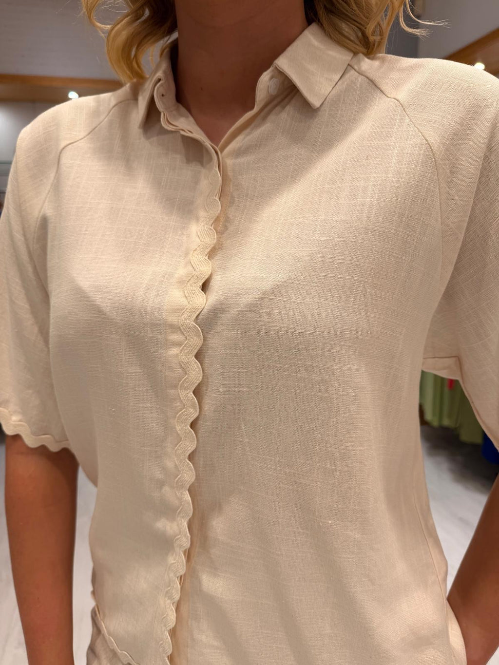 Smashed Lemon Zig Zag Top