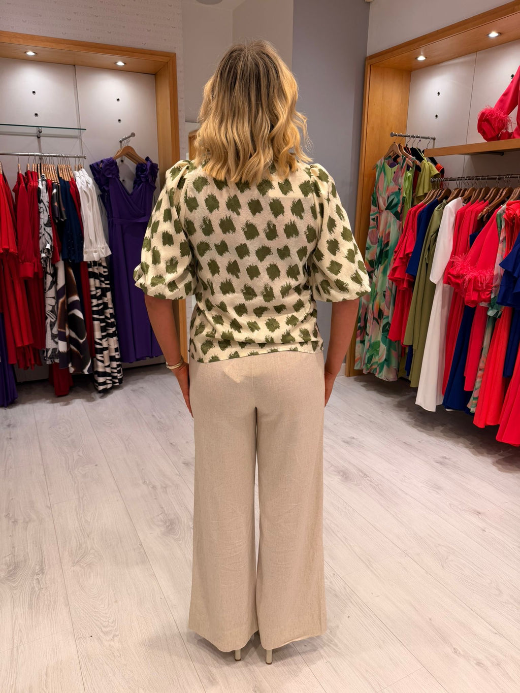 Smashed Lemon Cream Print Blouse