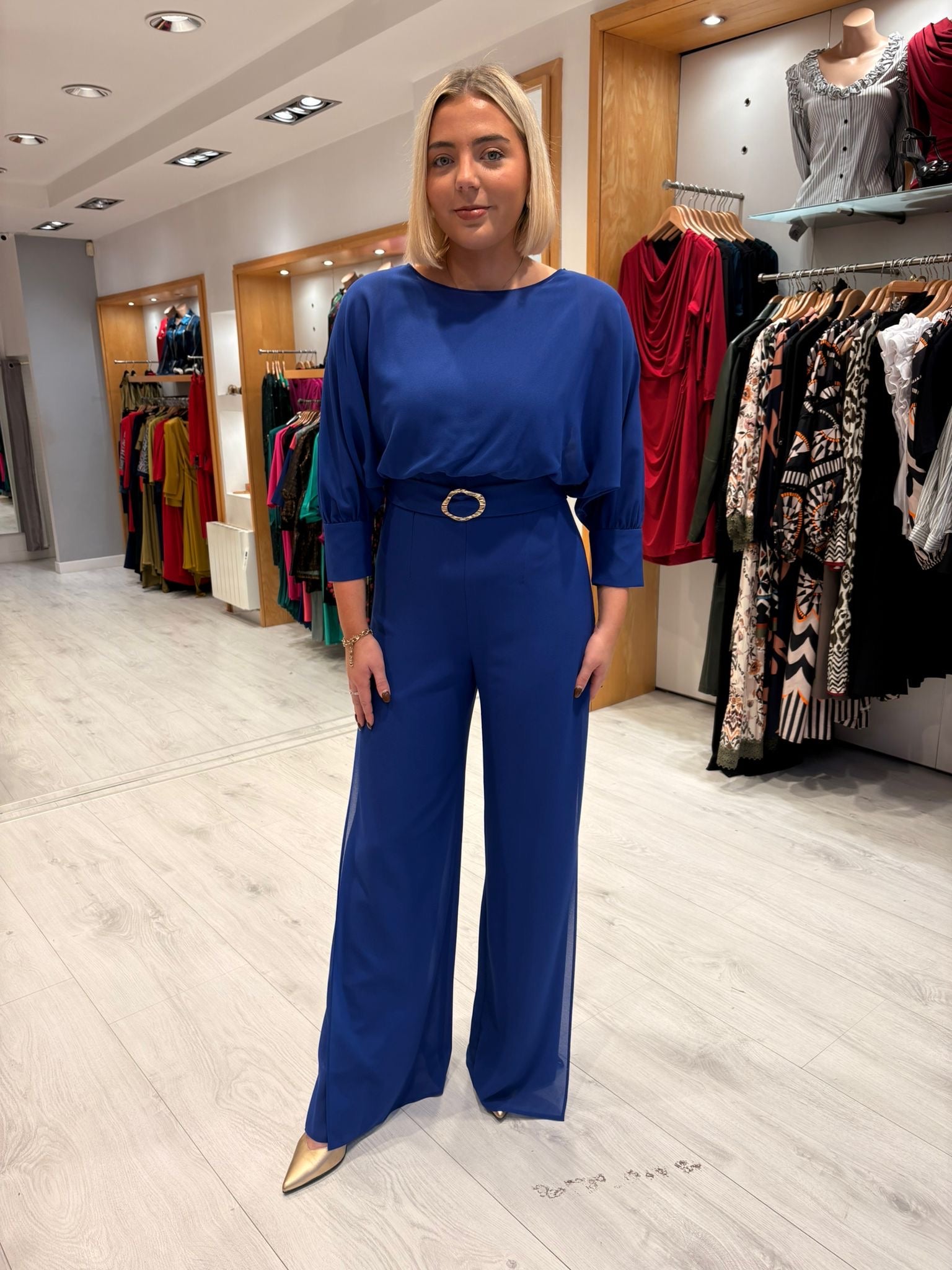 Moncho Heredia Royal Belted Wide-Leg Jumpsuit