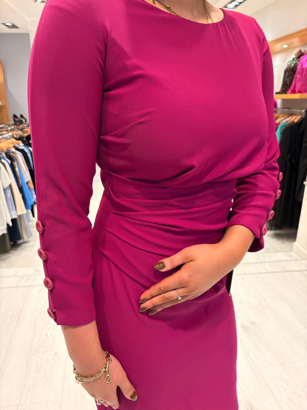Rolemode Fuchsia Long-Sleeve Dress