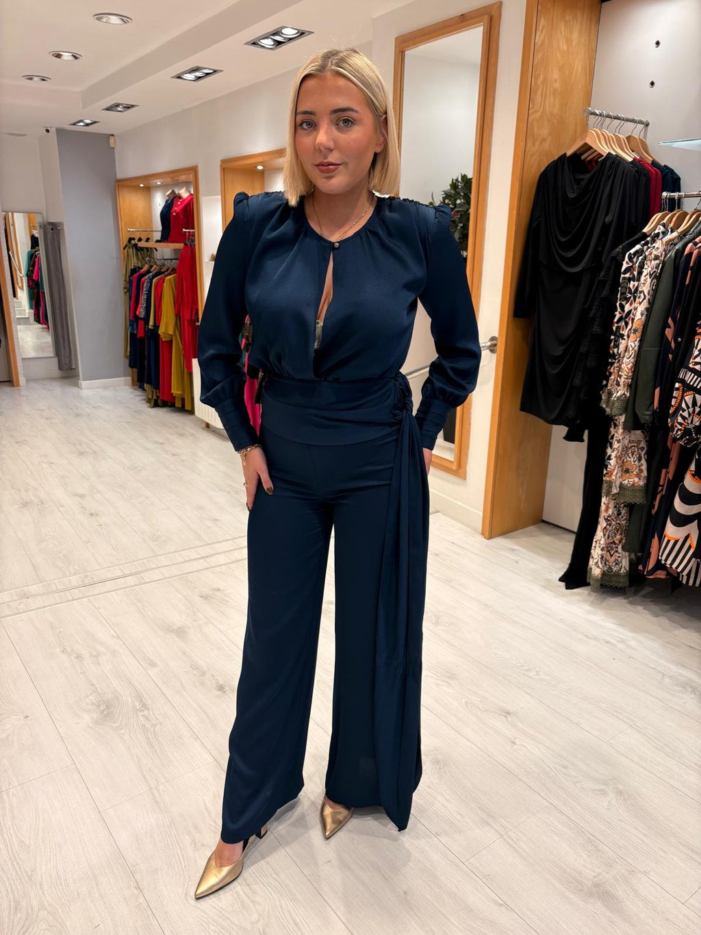 Rolemode Navy Blouse and Trouser Set