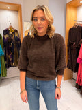St Tropez Chocolate Brown Fluffy Knit Jumper