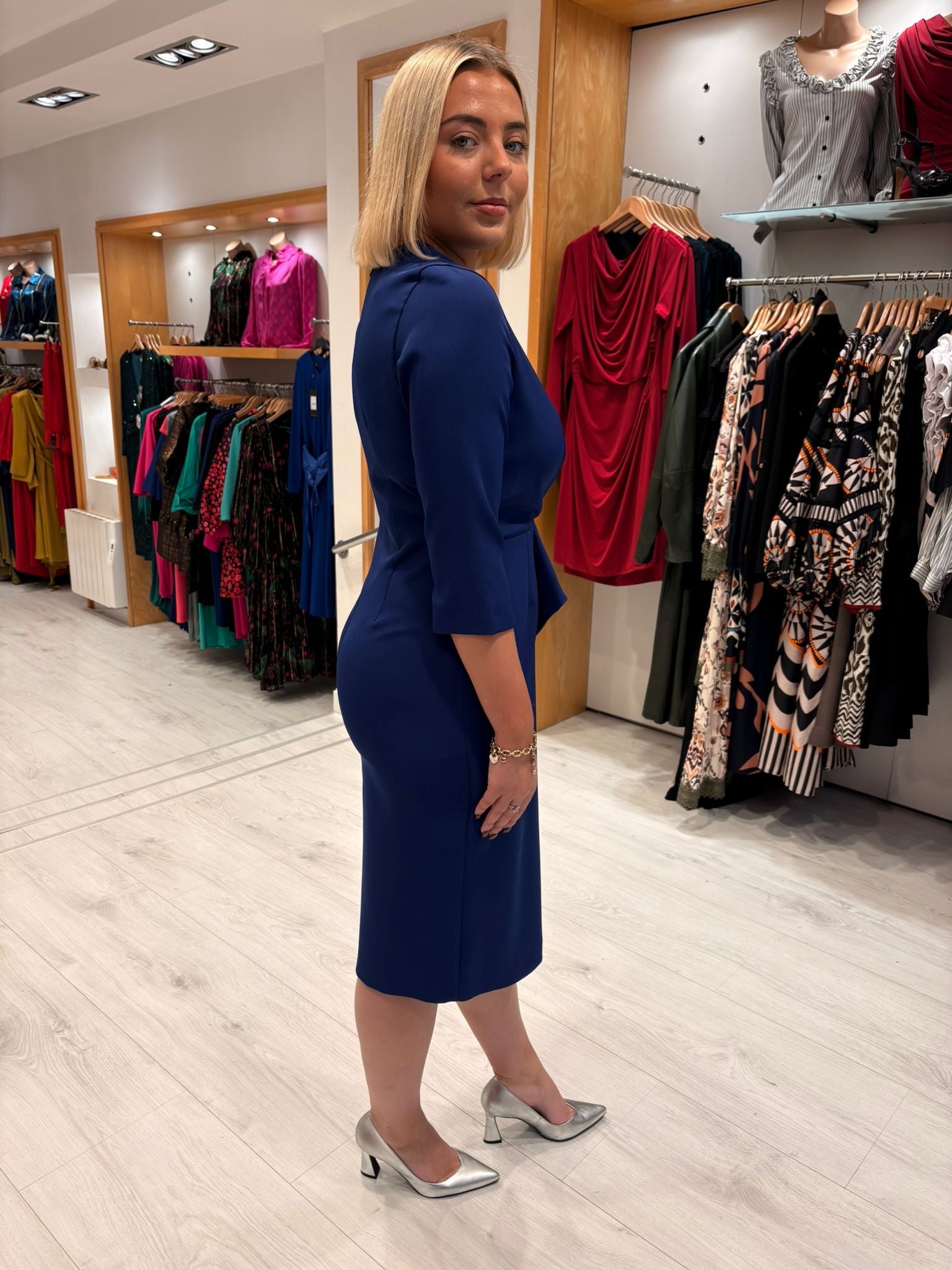 Moncho Heredia Royal Blue Midi Dress