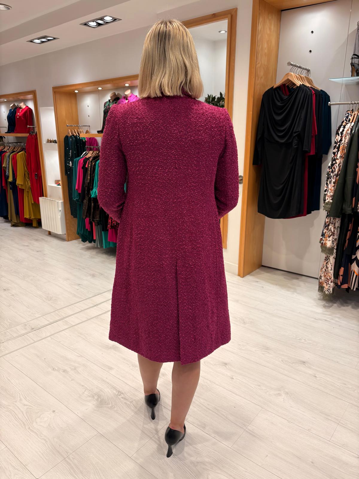 Carla Ruiz Fuschia Tweed Coat
