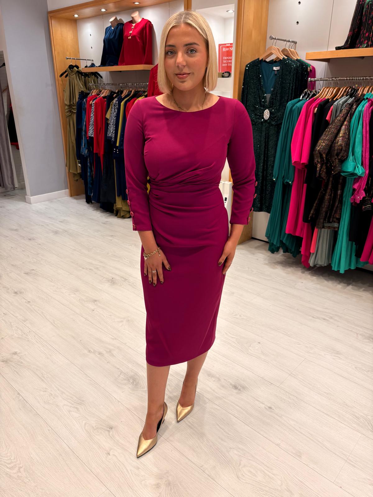 Rolemode Fuchsia Long-Sleeve Dress