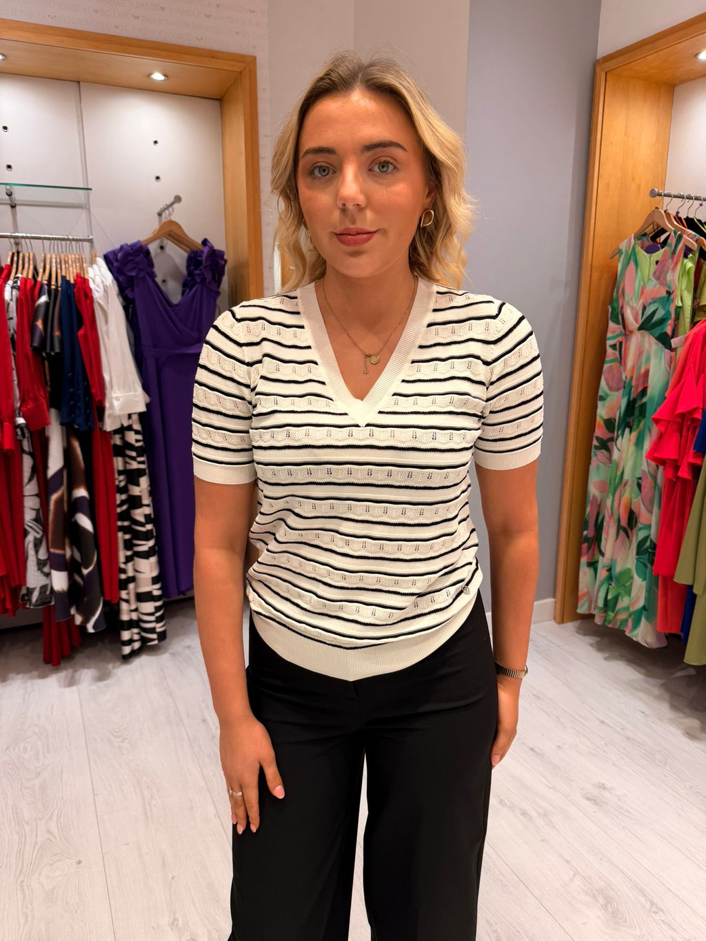 Smashed Lemon Stripe Knit Top