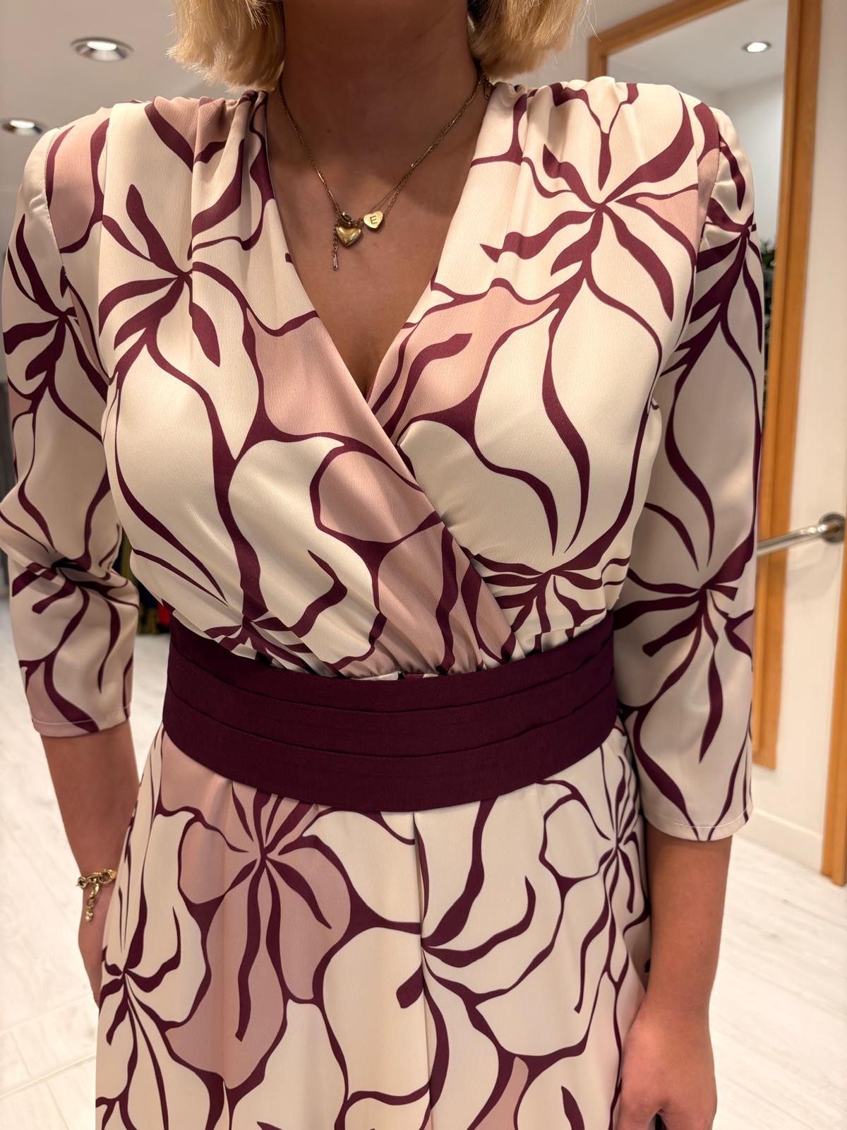 Rolemode Floral Print Wrap-Style Dress