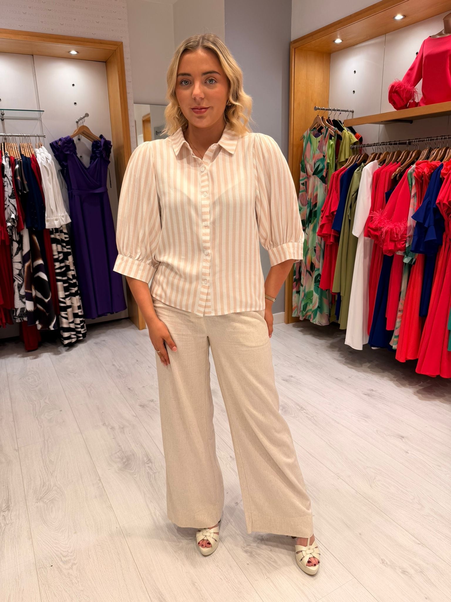 Smashed Lemon Stripe Top