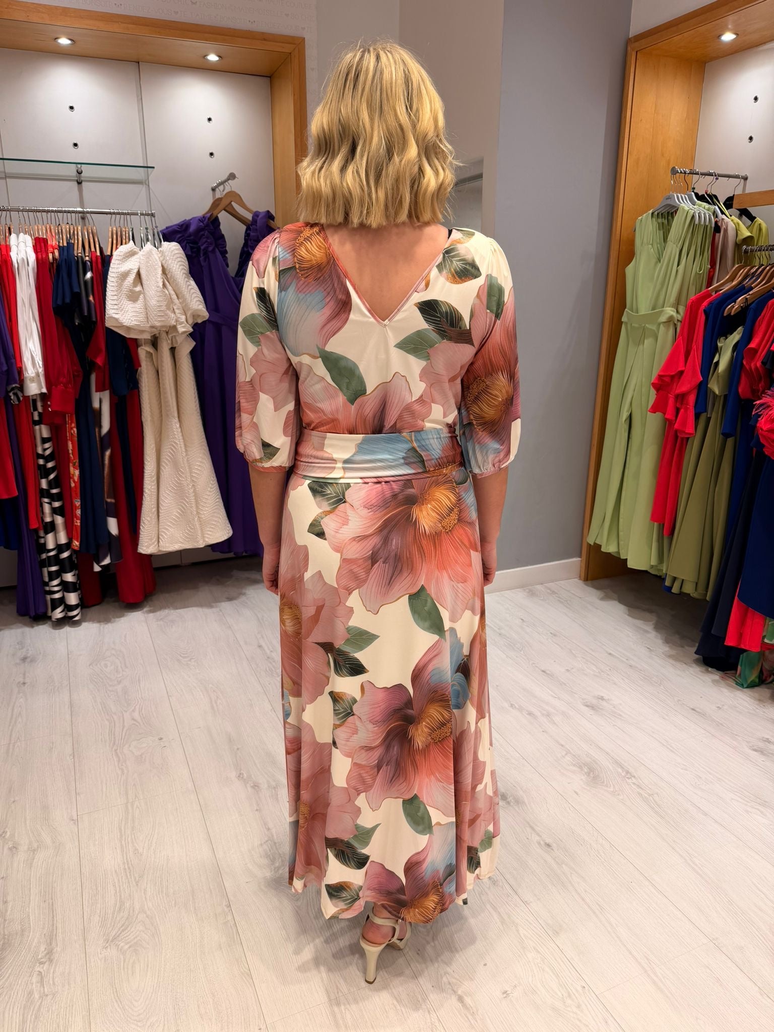 K Design Floral Print Dress