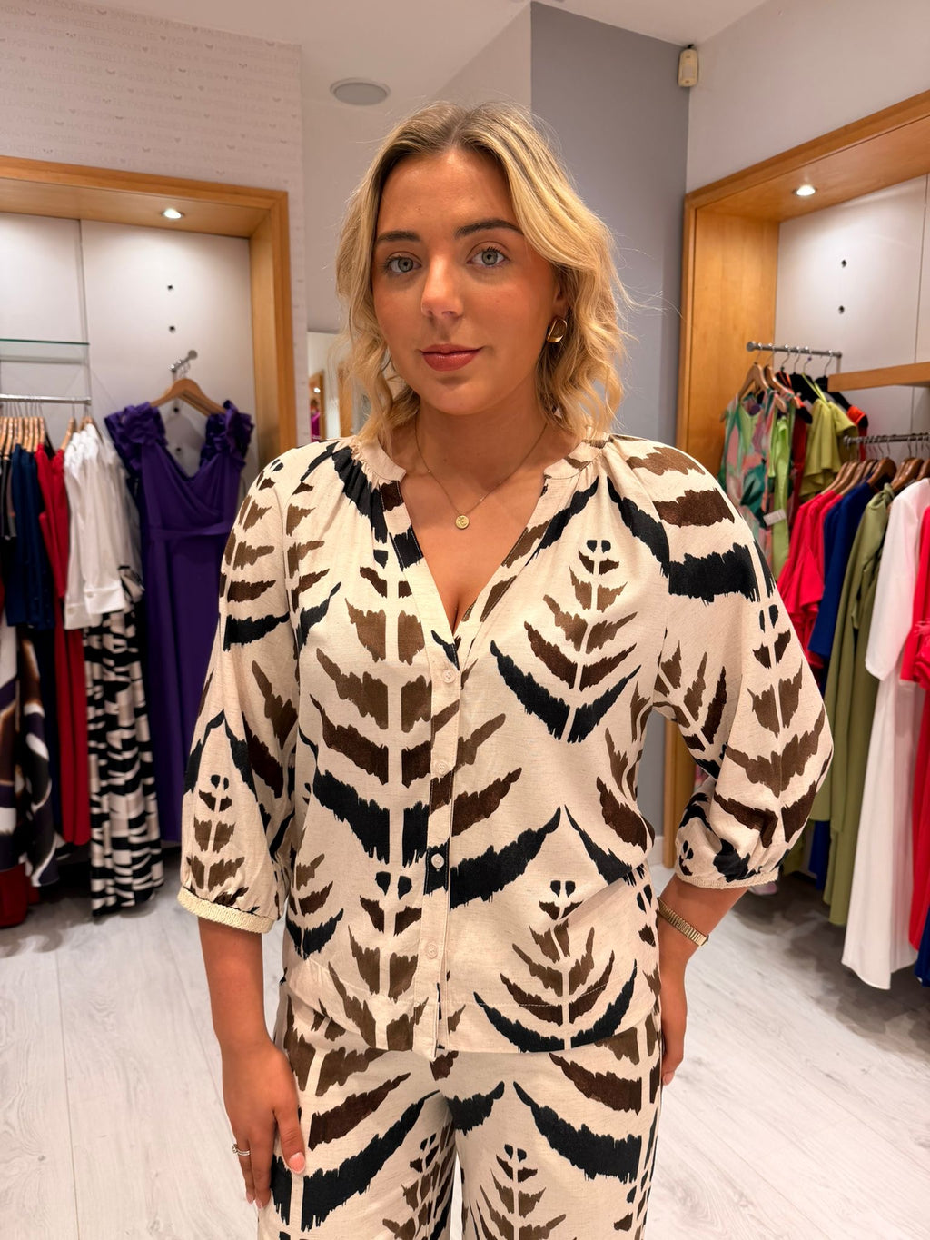 Smashed Lemon Print Top