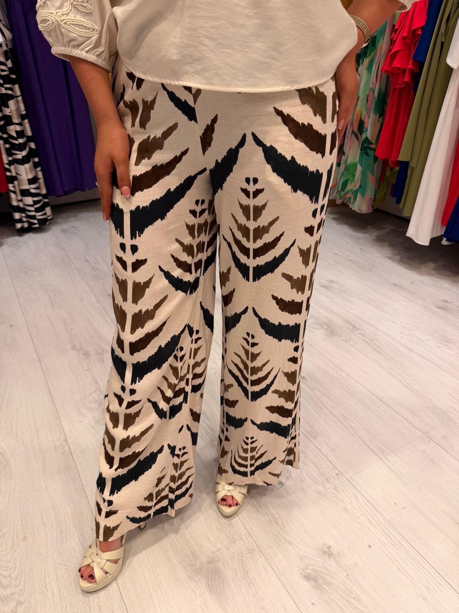 Smashed Lemon Print Trousers
