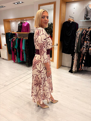 Rolemode Floral Print Wrap-Style Dress