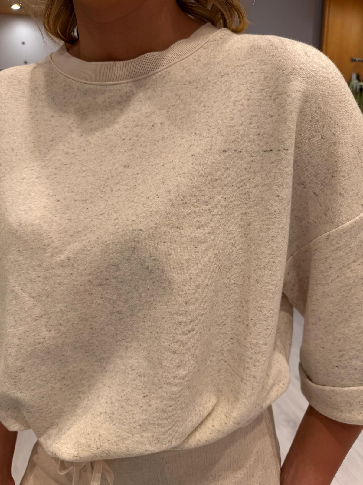 Yaya White Speckle Knit
