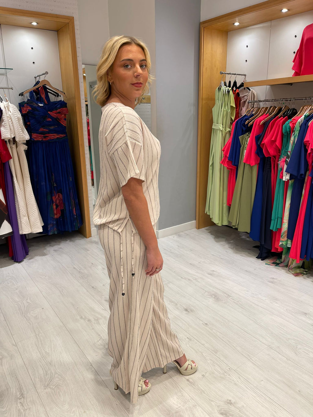Smashed Lemon Stripe Knit Trousers