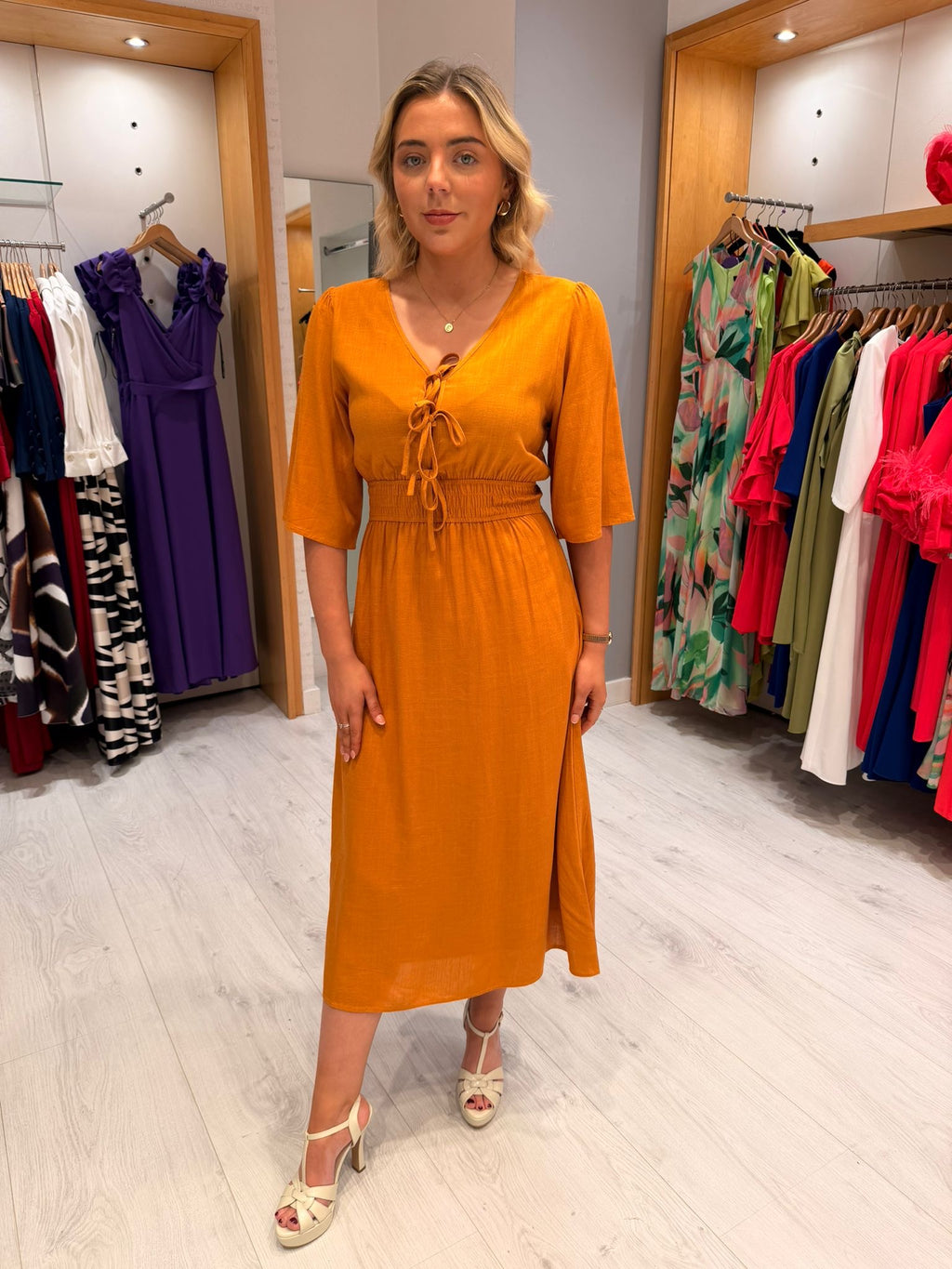 Smashed Lemon Tie Dress