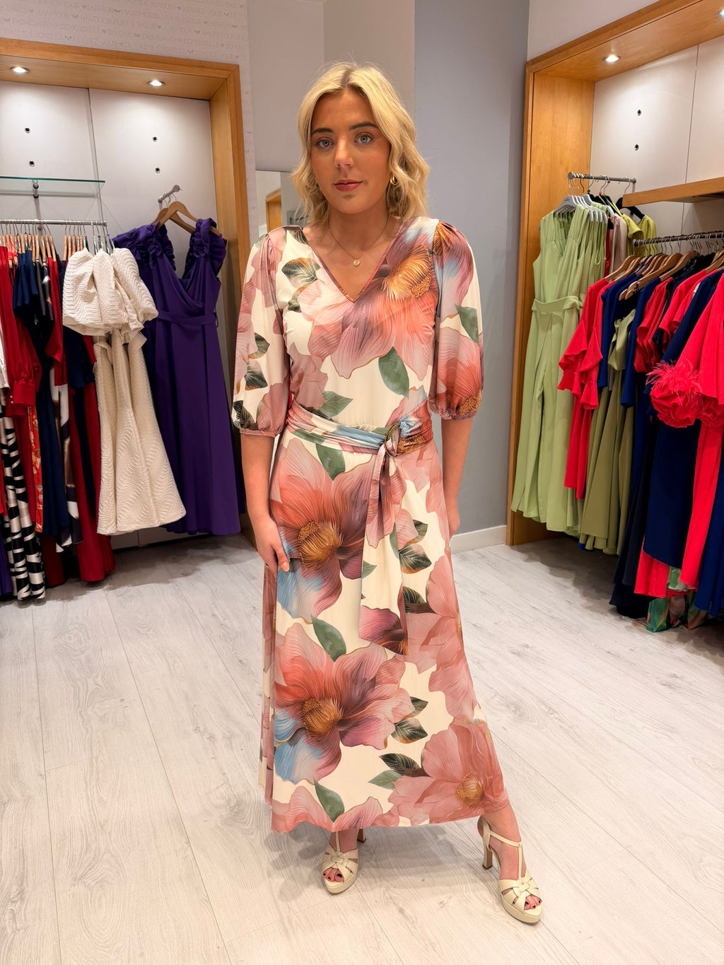 K Design Floral Print Dress