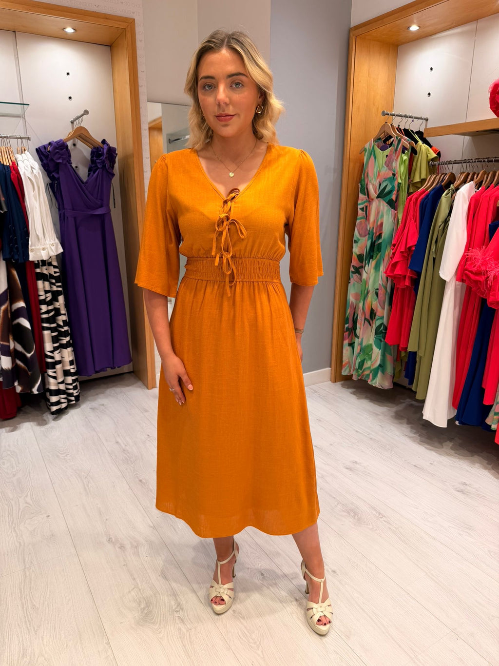 Smashed Lemon Tie Dress