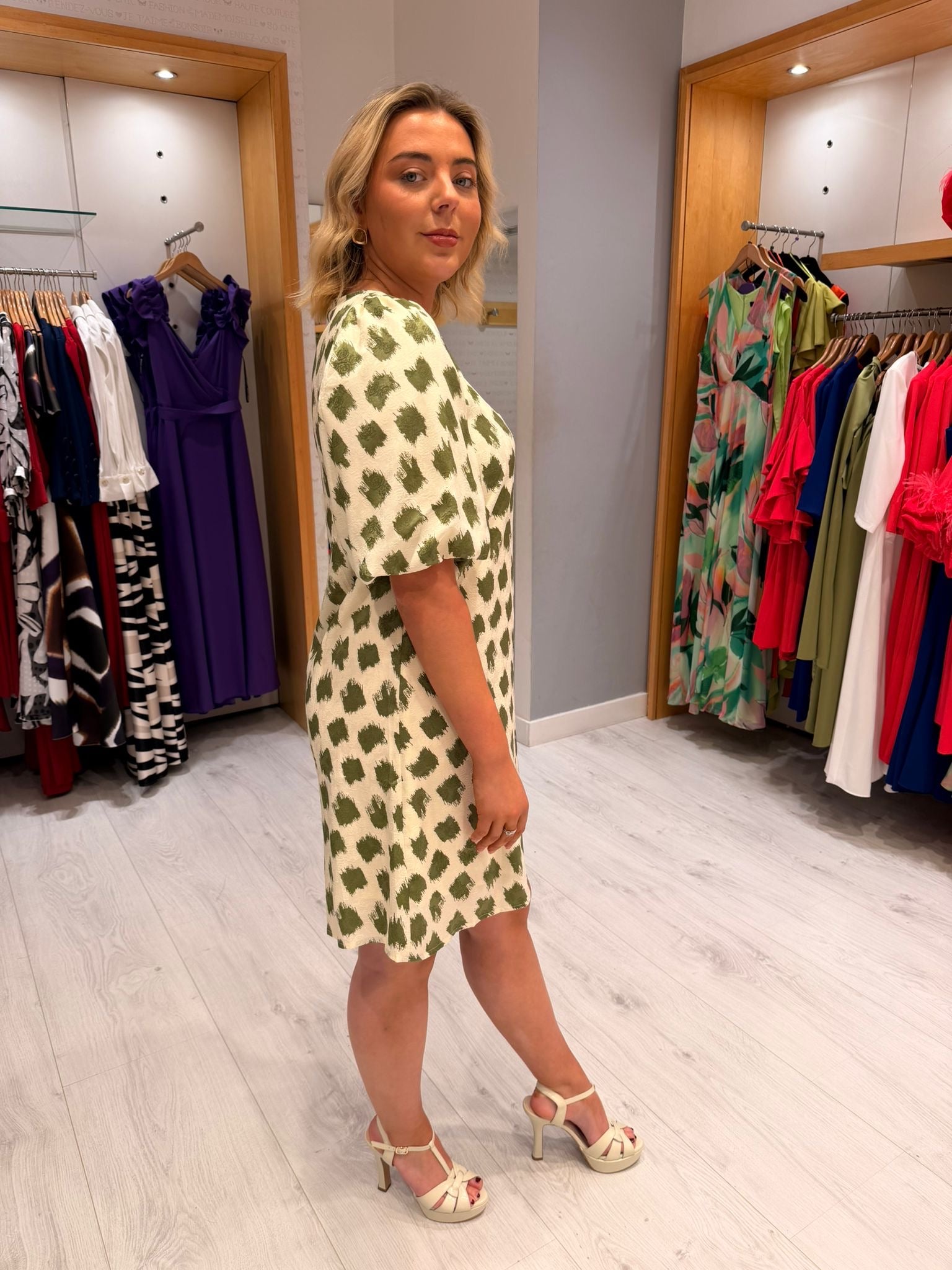 Smashed Lemon Green Dress