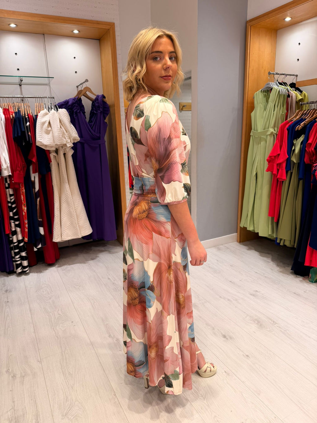 K Design Floral Print Dress