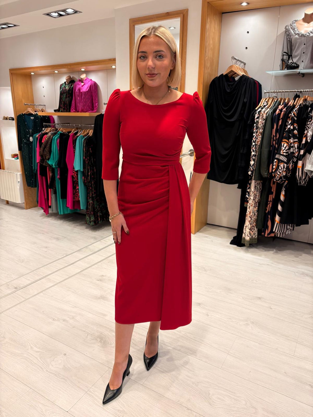 Rolemode Classic Ruby Draped Dress