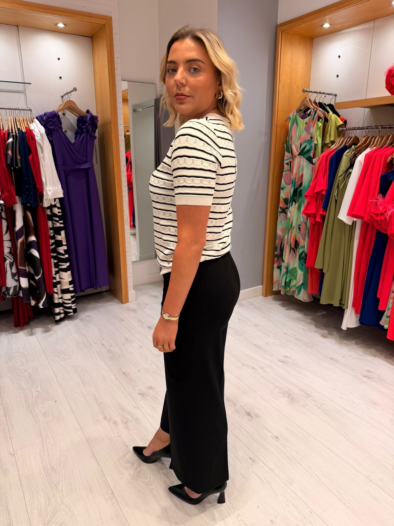 Smashed Lemon Stripe Knit Top