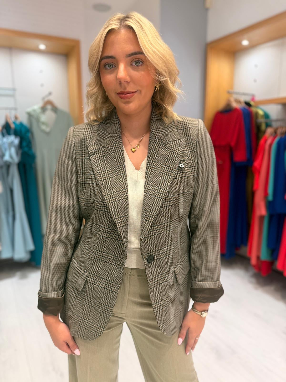 Co'Couture Checked Blazer