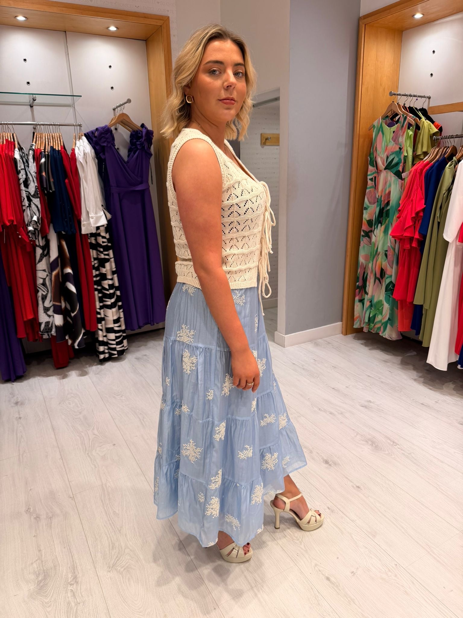 Smashed Lemon Knit Tie Top