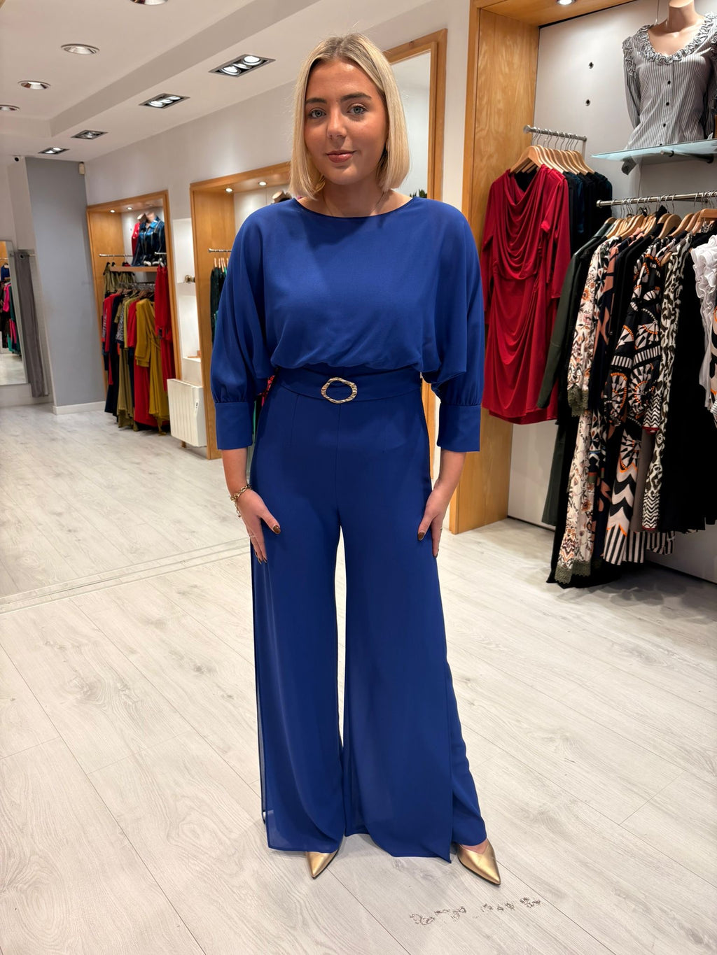 Moncho Heredia Royal Belted Wide-Leg Jumpsuit