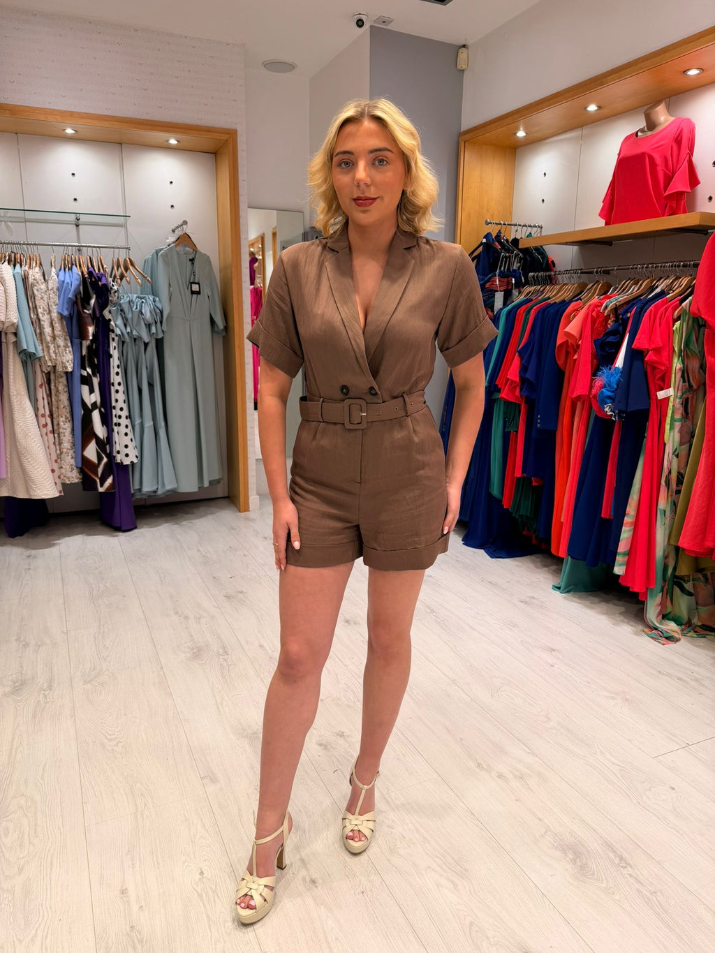 Yaya Brown Playsuit