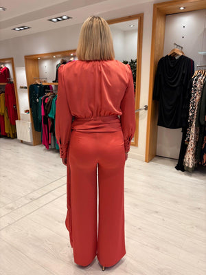 Rolemode Coral Blouse and Trouser Set