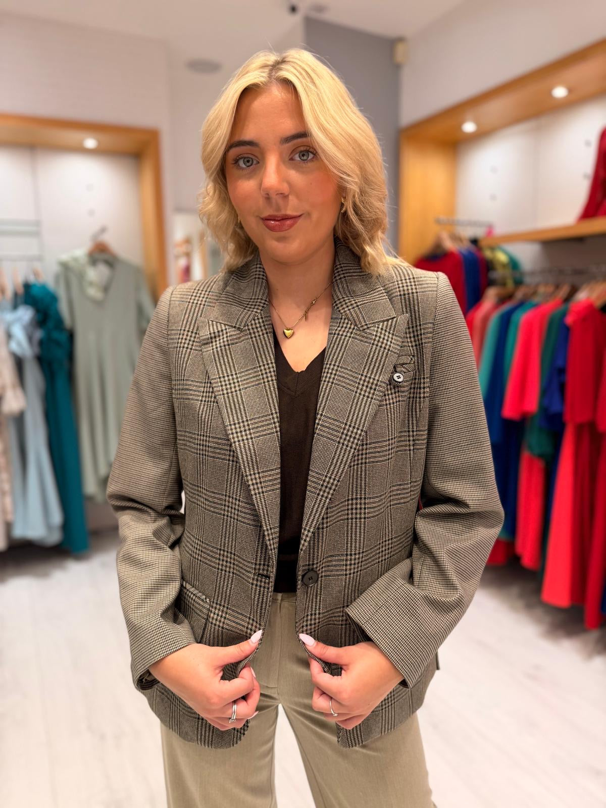 Co'Couture Checked Blazer