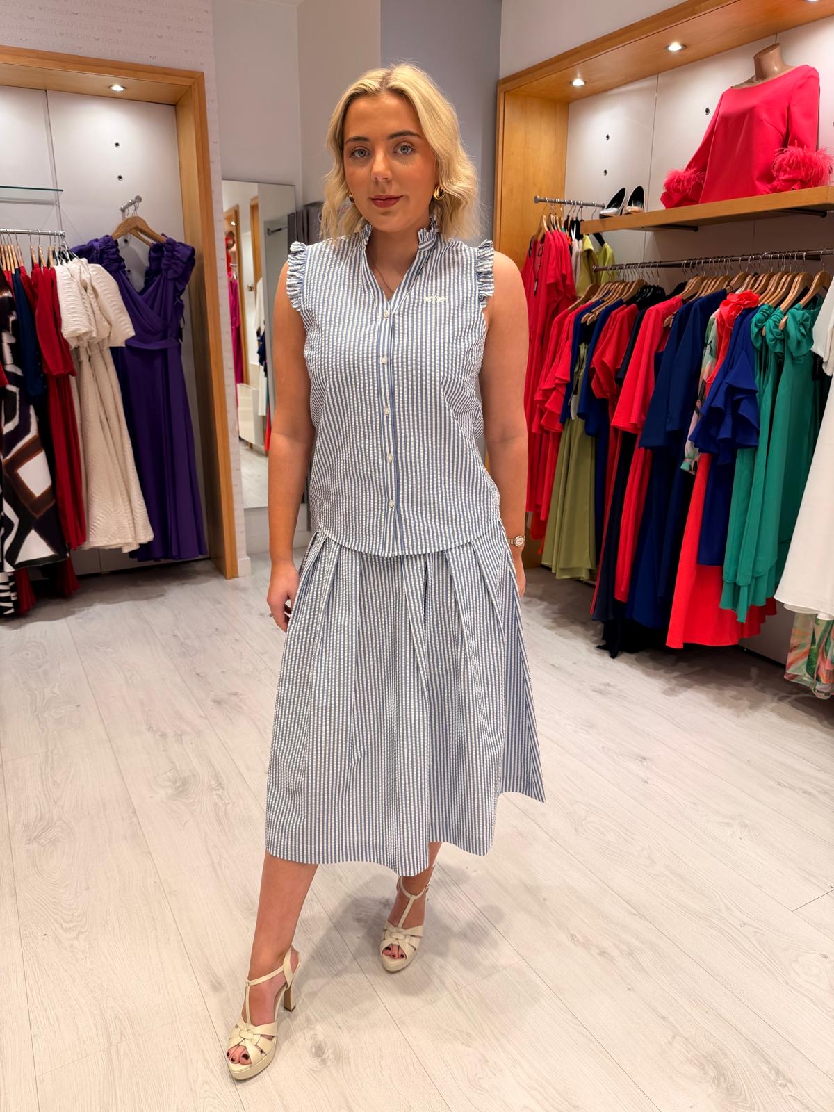 HV Polo Striped Sleeveless Blouse