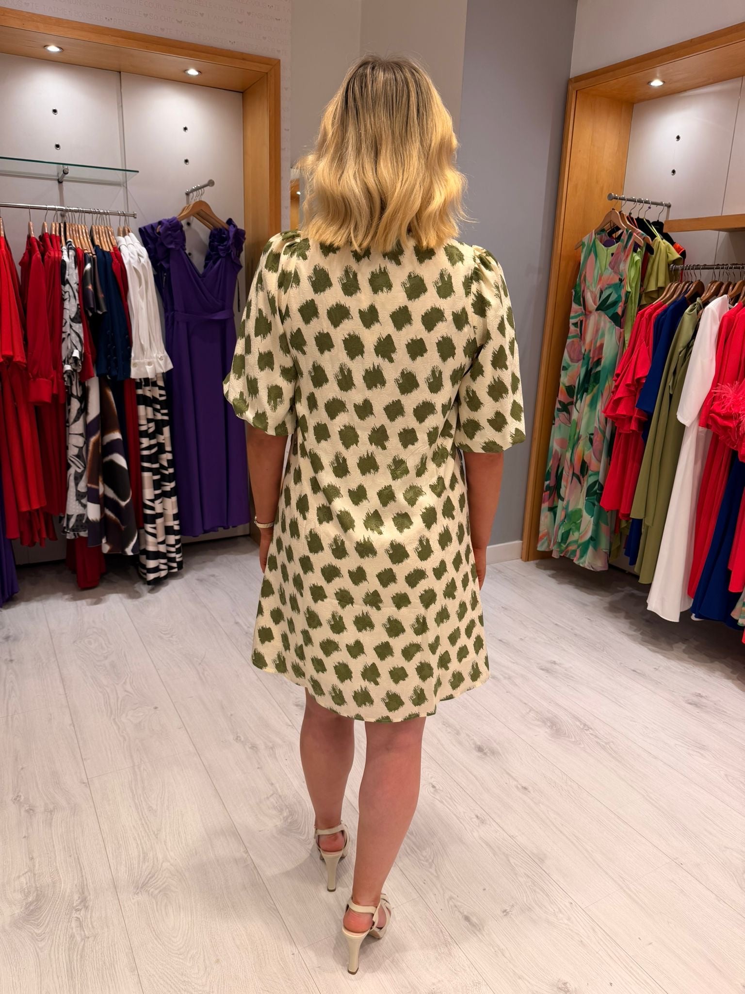 Smashed Lemon Green Dress