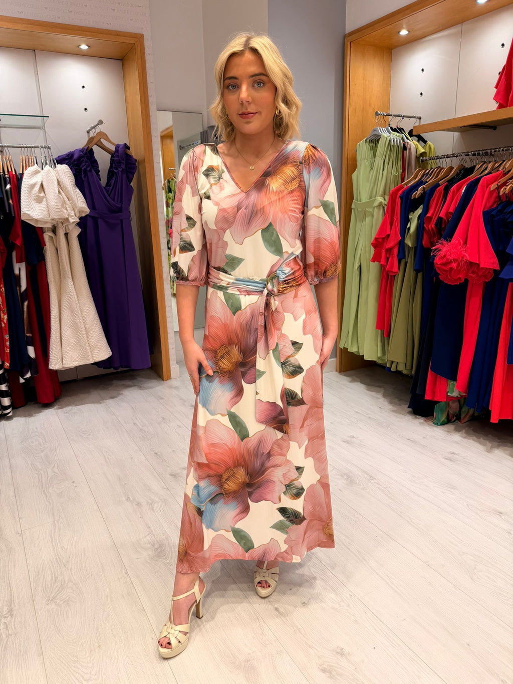 K Design Floral Print Dress