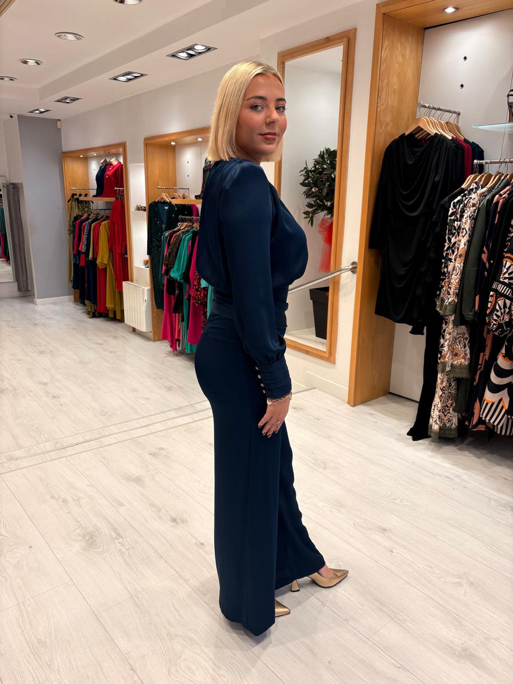 Rolemode Navy Blouse and Trouser Set