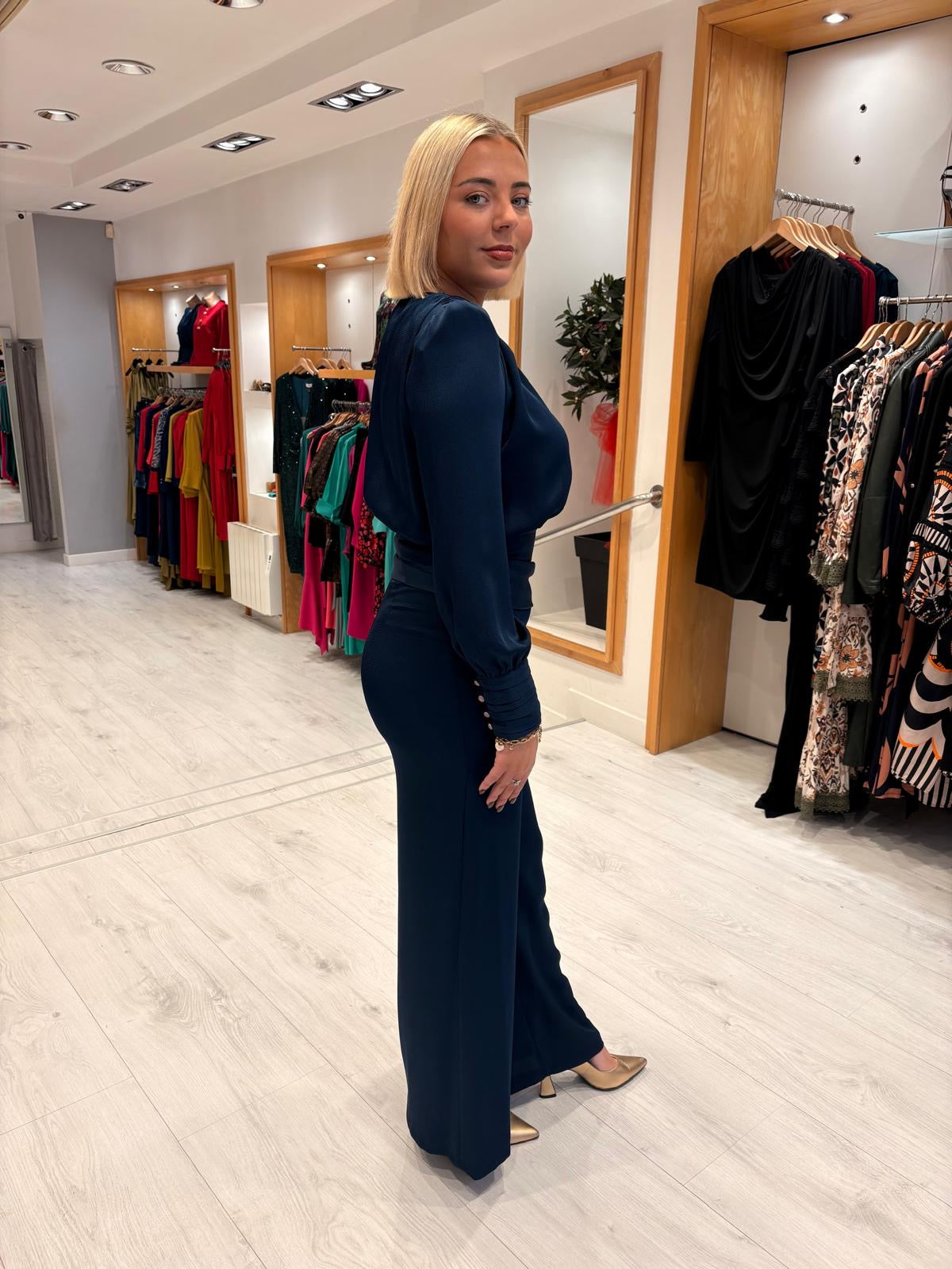 Rolemode Navy Blouse and Trouser Set