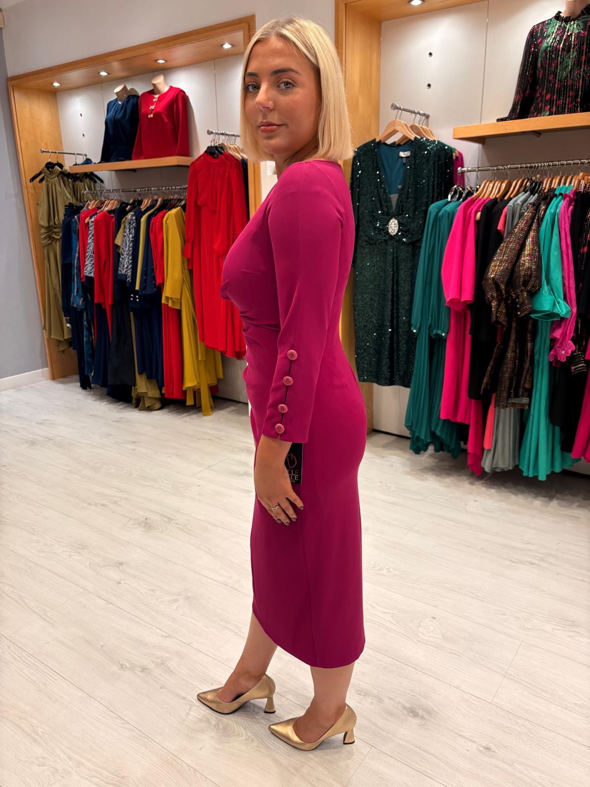 Rolemode Fuchsia Long-Sleeve Dress