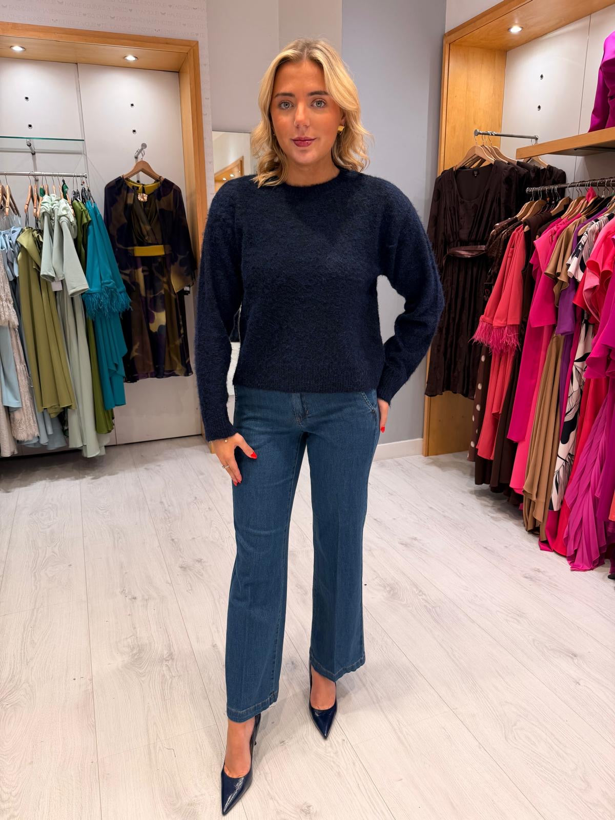 St Tropez Navy Knit