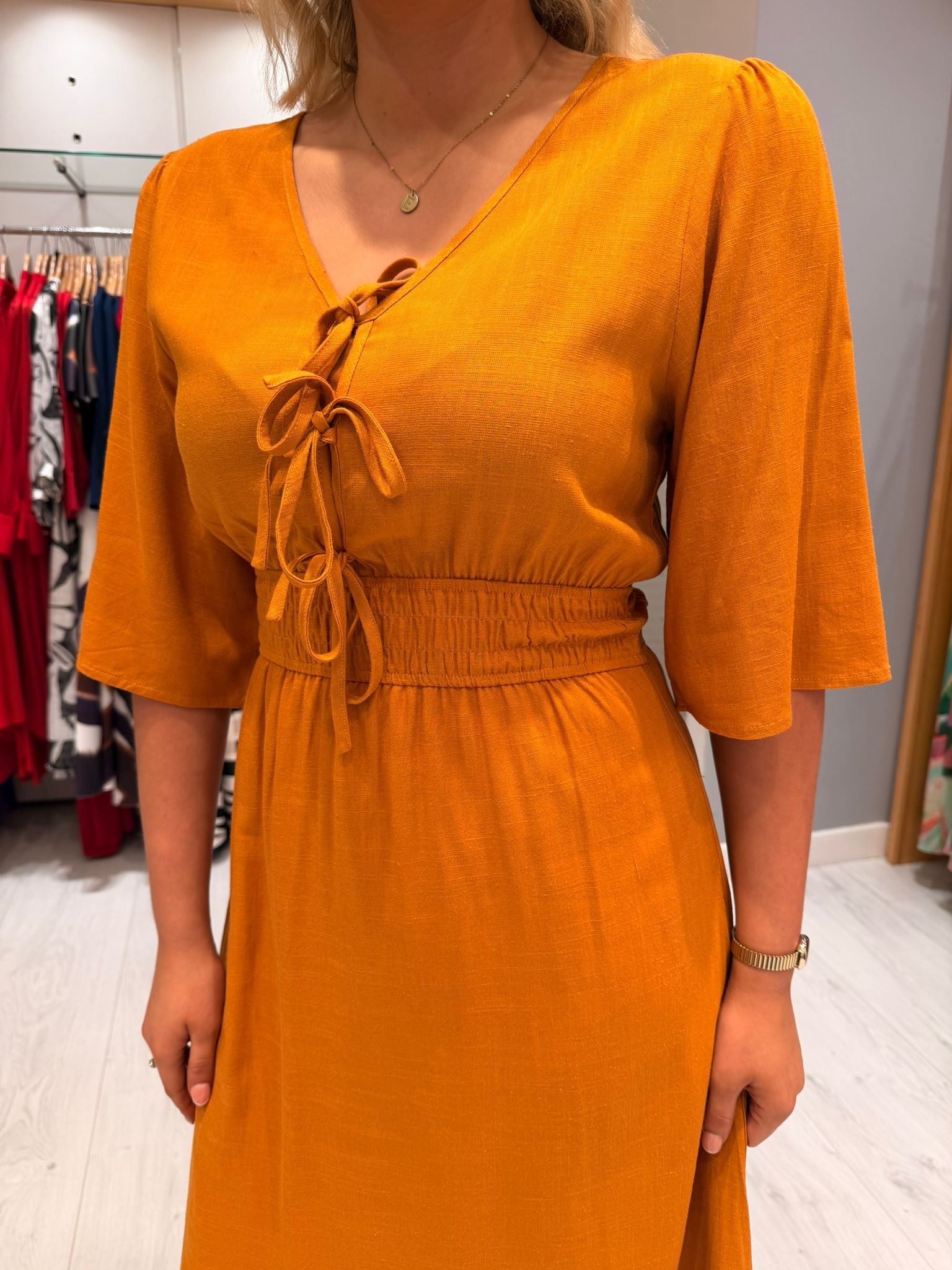 Smashed Lemon Tie Dress