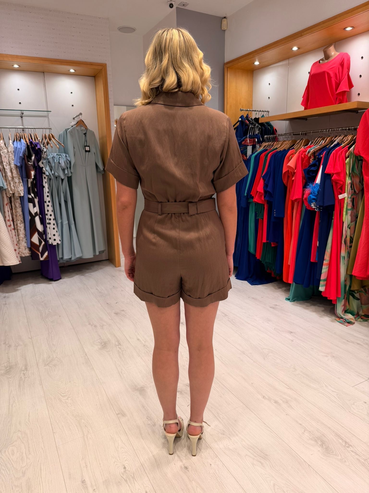 Yaya Brown Playsuit