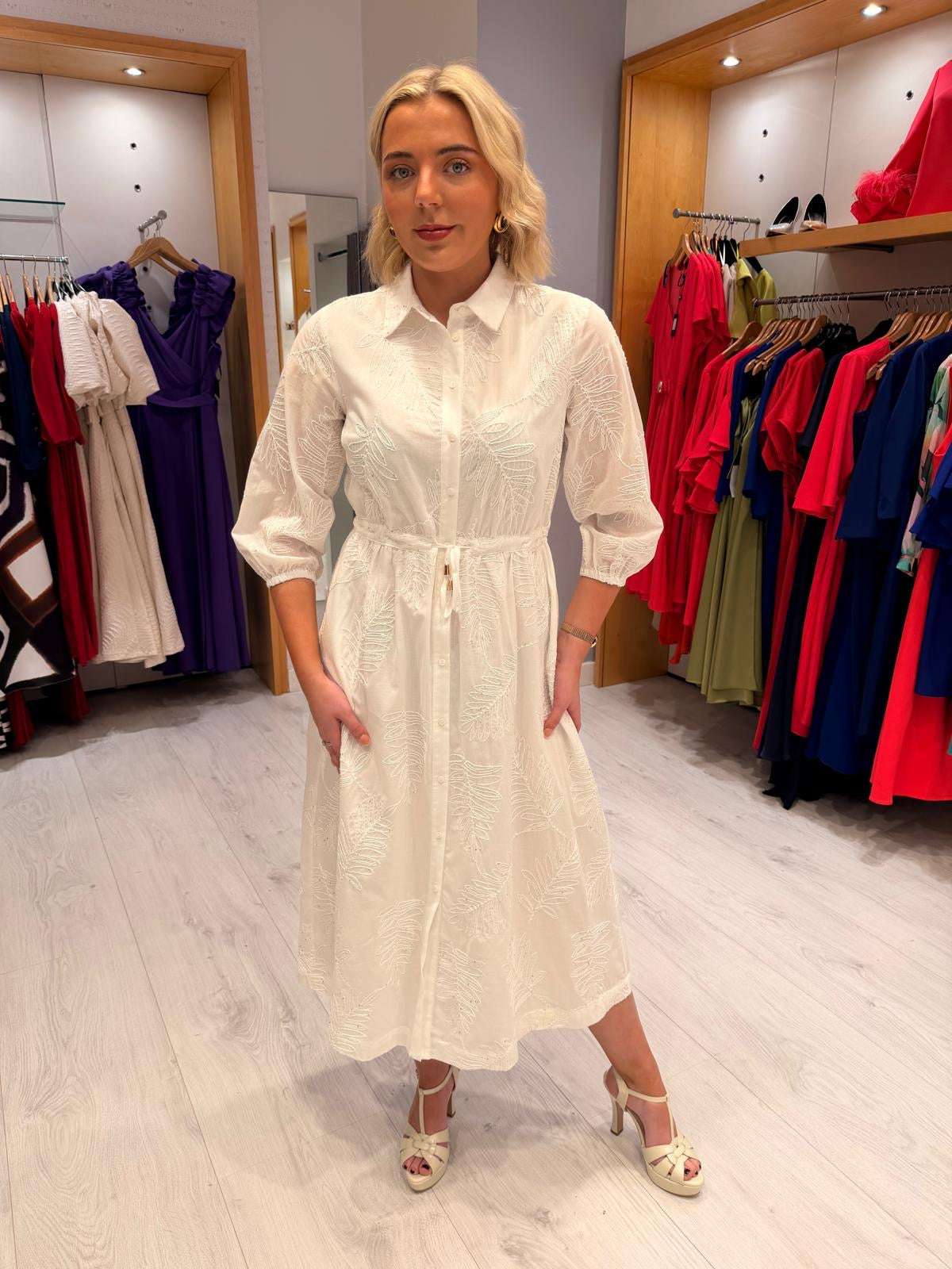 HV Polo Whites Print Shirt Dress